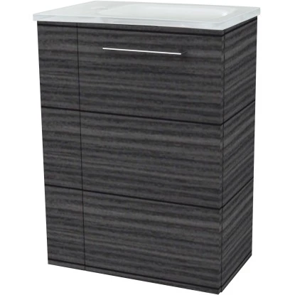 Fackelmann Waschbeckenunterschrank SBC 45 Cm Dark Oak Rechts – Bild 3