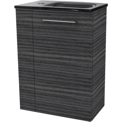 Fackelmann Waschbeckenunterschrank SBC 45 Cm Dark Oak Rechts – Bild 4