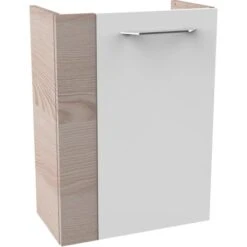 Fackelmann Waschbeckenunterschrank SBC 45 Cm Alaska Esche/Weiß Hochglanz Rechts