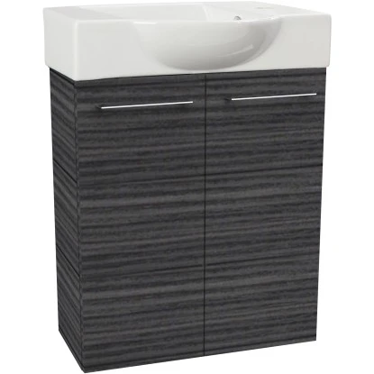 Fackelmann Waschbeckenunterschrank SBC 55 Cm Dark Oak – Bild 3