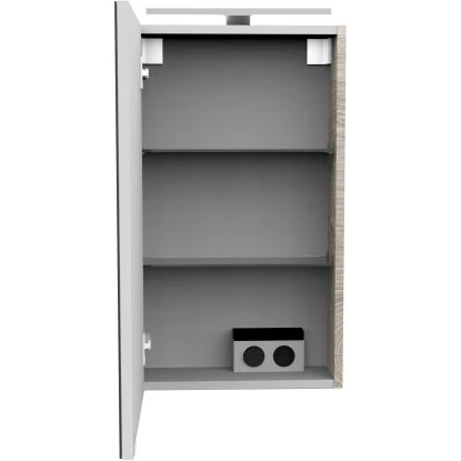 Fackelmann Spiegelschrank SBC 40 Cm Nature Oak Links â Bild 2