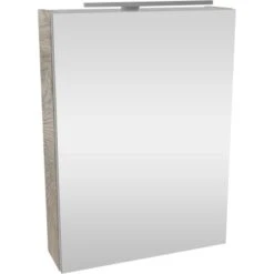 Fackelmann Spiegelschrank SBC 50 Cm Nature Oak Rechts