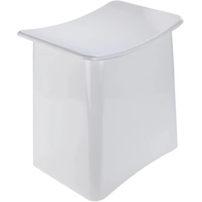 Wenko Badhocker Wing Inkl. Wäschekorb Weiß – Bild 2