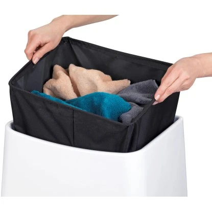 Wenko Badhocker Wing Inkl. Wäschekorb Weiß – Bild 5