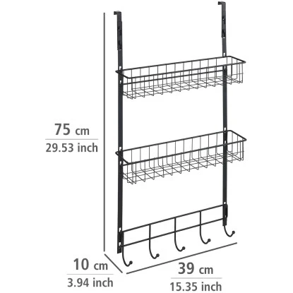 Wenko Türregal Zum Aufhängen Schwarz – Bild 3