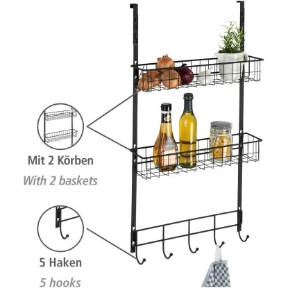 Wenko Türregal Zum Aufhängen Schwarz – Bild 5