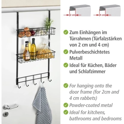 Wenko Türregal Zum Aufhängen Schwarz – Bild 7