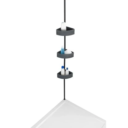 Wenko Teleskop-Eckregal Villata Mit 3 Körben 28 X 20,5 X 275 Cm Schwarz-Grau – Bild 5