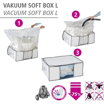 Wenko Vakuum Soft Box L Weiß 25 Cm X 65 Cm X 50 Cm – Bild 6