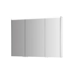 Spiegelschrank Dekor Alu III Aluminium Weiß