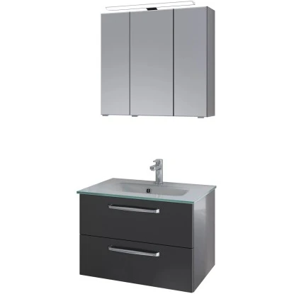 Pelipal Badmöbel-Set Trentino 77 Cm Anthrazit 3-teilig – Bild 2