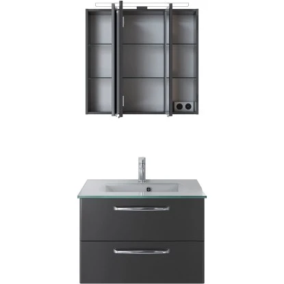 Pelipal Badmöbel-Set Trentino 77 Cm Anthrazit 3-teilig – Bild 3