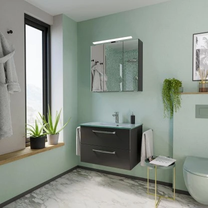 Pelipal Badmöbel-Set Trentino 77 Cm Anthrazit 3-teilig – Bild 8