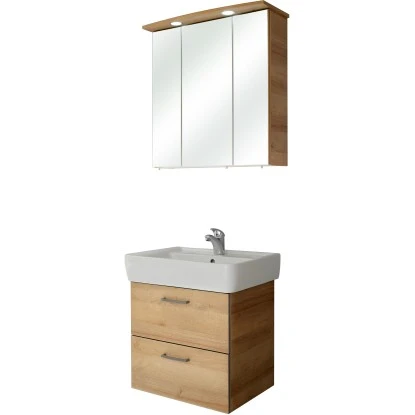 Pelipal Badmöbel-Set Riviera 919 Eiche Quer NB 65 Cm – Bild 3