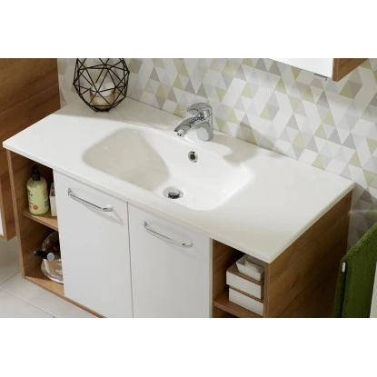 Pelipal Badmöbel-Set Quickset 362 Weiß Glanz 101 Cm – Bild 8