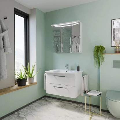 Pelipal Badmöbel-Set Trentino 77 Cm Weiß 3-teilig – Bild 9