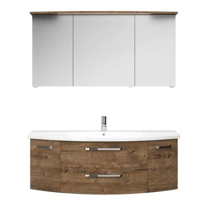 Pelipal Badmöbel-Set Serie 4010 Eiche Ribbeck Quer NB 144 Cm – Bild 3