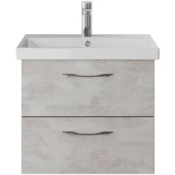 Pelipal WaschtischunterschrankSerie 4035 Oxid Hellgrau Quer 56 Cm Griff