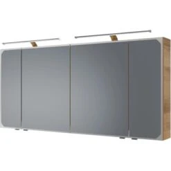 Pelipal Spiegelschrank Quantum 05 Riviera Eiche Quer NB 150 Cm