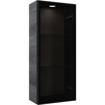 Pelipal Vitrinen-Wandschrank Quantum 05 Graphit Struktur Quer NB 30 Cm