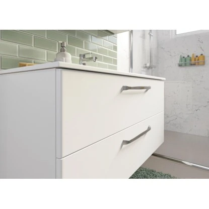 Pelipal Badmöbel-Set TrenTino Mit Unterschrank 137 Cm Weiß Hochglanz – Bild 9