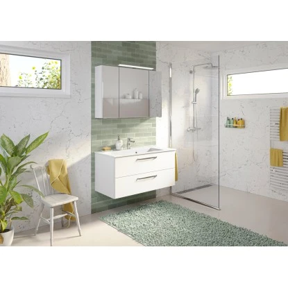 Pelipal Badmöbel-Set TrenTino Mit Unterschrank 137 Cm Weiß Hochglanz – Bild 12