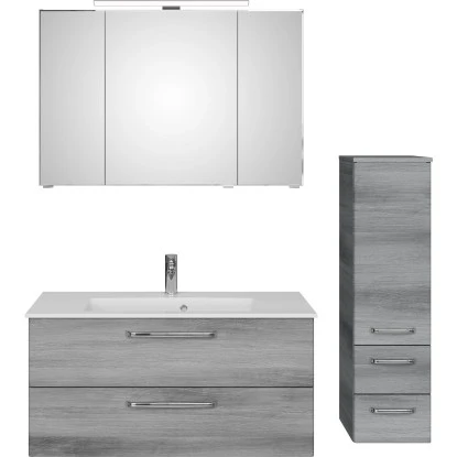 Pelipal Badmöbel-Set TrenTino Mit Midischrank 137 Cm Graphit Struktur – Bild 2