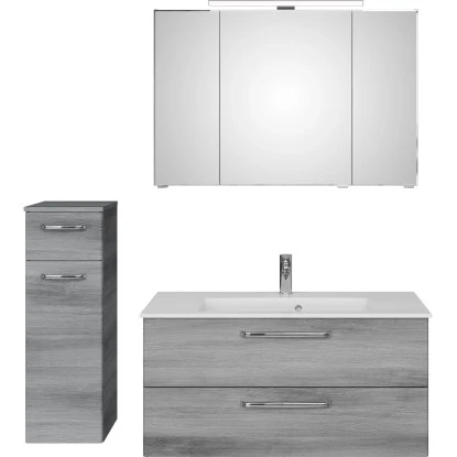 Pelipal Badmöbel-Set TrenTino Mit Unterschrank 137 Cm Graphit Struktur – Bild 2