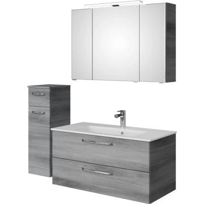 Pelipal Badmöbel-Set TrenTino Mit Unterschrank 137 Cm Graphit Struktur – Bild 3