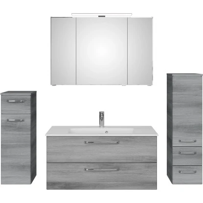 Pelipal Badmöbel-Set TrenTino Mit Midischrank Und Unterschrank 167 Cm Graphit – Bild 2