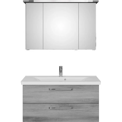 Pelipal Badmöbel-Set TrenTino Mit Midischrank + Unterschrank 167 Cm Graphit – Bild 3