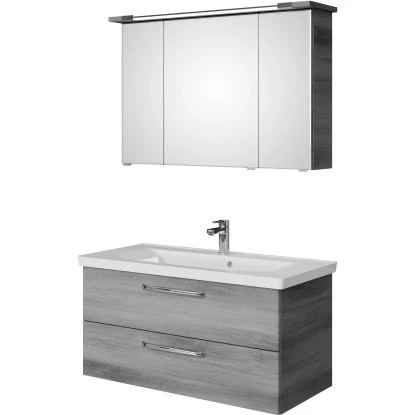 Pelipal Badmöbel-Set TrenTino Mit Midischrank + Unterschrank 167 Cm Graphit – Bild 5