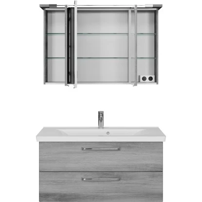 Pelipal Badmöbel-Set TrenTino Mit Midischrank + Unterschrank 167 Cm Graphit – Bild 7