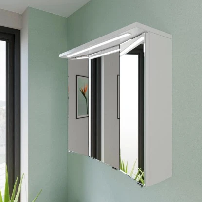 Pelipal Badmöbel-Set TrenTino Mit Beimöbeln Und Kranzleuchte 137 Cm Weiß – Bild 12