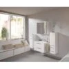 Pelipal Badmöbel-Set TrenTino Mit Beimöbeln Und Kranzleuchte 137 Cm Weiß