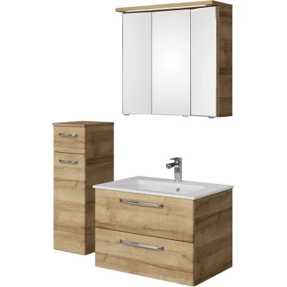 Pelipal Badmöbel-Set TrenTino Mit Unterschrank Und 3D-Spiegelschrank 107 Cm Weiß – Bild 3