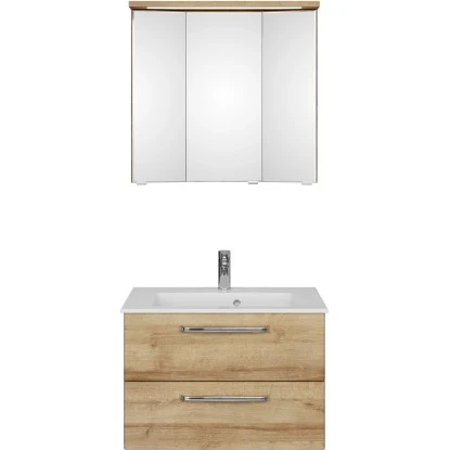 Pelipal Badmöbel-Set TrenTino Mit Unterschrank Und 3D-Spiegelschrank 107 Cm Weiß – Bild 4