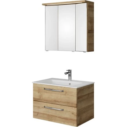 Pelipal Badmöbel-Set TrenTino Mit Unterschrank Und 3D-Spiegelschrank 107 Cm Weiß – Bild 5