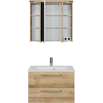 Pelipal Badmöbel-Set TrenTino Mit Unterschrank Und 3D-Spiegelschrank 107 Cm Weiß – Bild 6