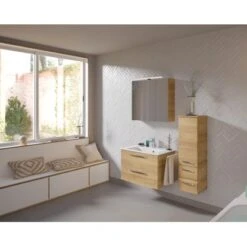 Pelipal Badmöbel-Set TrenTino Mit Unterschrank Und 3D-Spiegelschrank 107 Cm Weiß