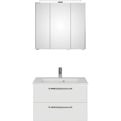 Pelipal Badmöbel-Set TrenTino Mit Midischrank Und Unterschrank 137 Cm Weiß – Bild 4