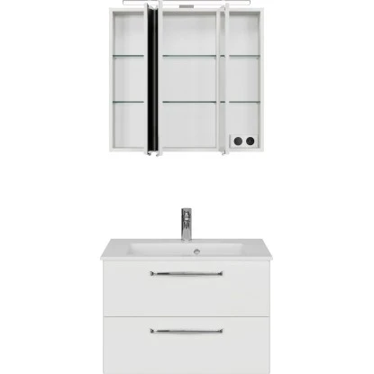 Pelipal Badmöbel-Set TrenTino Mit Midischrank Und Unterschrank 137 Cm Weiß – Bild 7