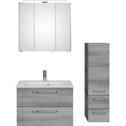 Pelipal Badmöbel-Set TrenTino Mit Midischrank 107 Cm Graphit Struktur – Bild 2