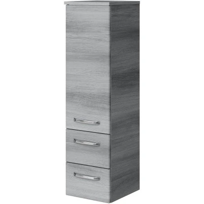 Pelipal Badmöbel-Set TrenTino Mit Midischrank 107 Cm Graphit Struktur – Bild 6