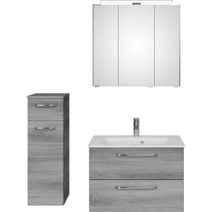 Pelipal Badmöbel-Set TrenTino Mit Unterschrank 107 Cm Graphit Struktur – Bild 2