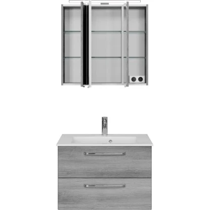 Pelipal Badmöbel-Set TrenTino Mit Unterschrank 107 Cm Graphit Struktur – Bild 6