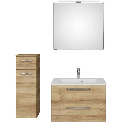 Pelipal Badmöbelset TrenTino Mit Unterschrank 107 Cm Riviera Eiche – Bild 3