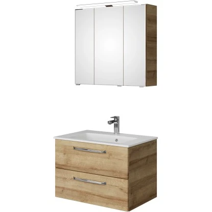 Pelipal Badmöbelset TrenTino Mit Unterschrank 107 Cm Riviera Eiche – Bild 4