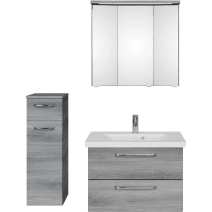 Pelipal Badmöbelset TrenTino Mit Unterschrank + 3D-Spiegelschrank 110 Cm Graphit – Bild 2