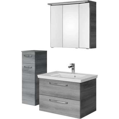 Pelipal Badmöbelset TrenTino Mit Unterschrank + 3D-Spiegelschrank 110 Cm Graphit – Bild 3